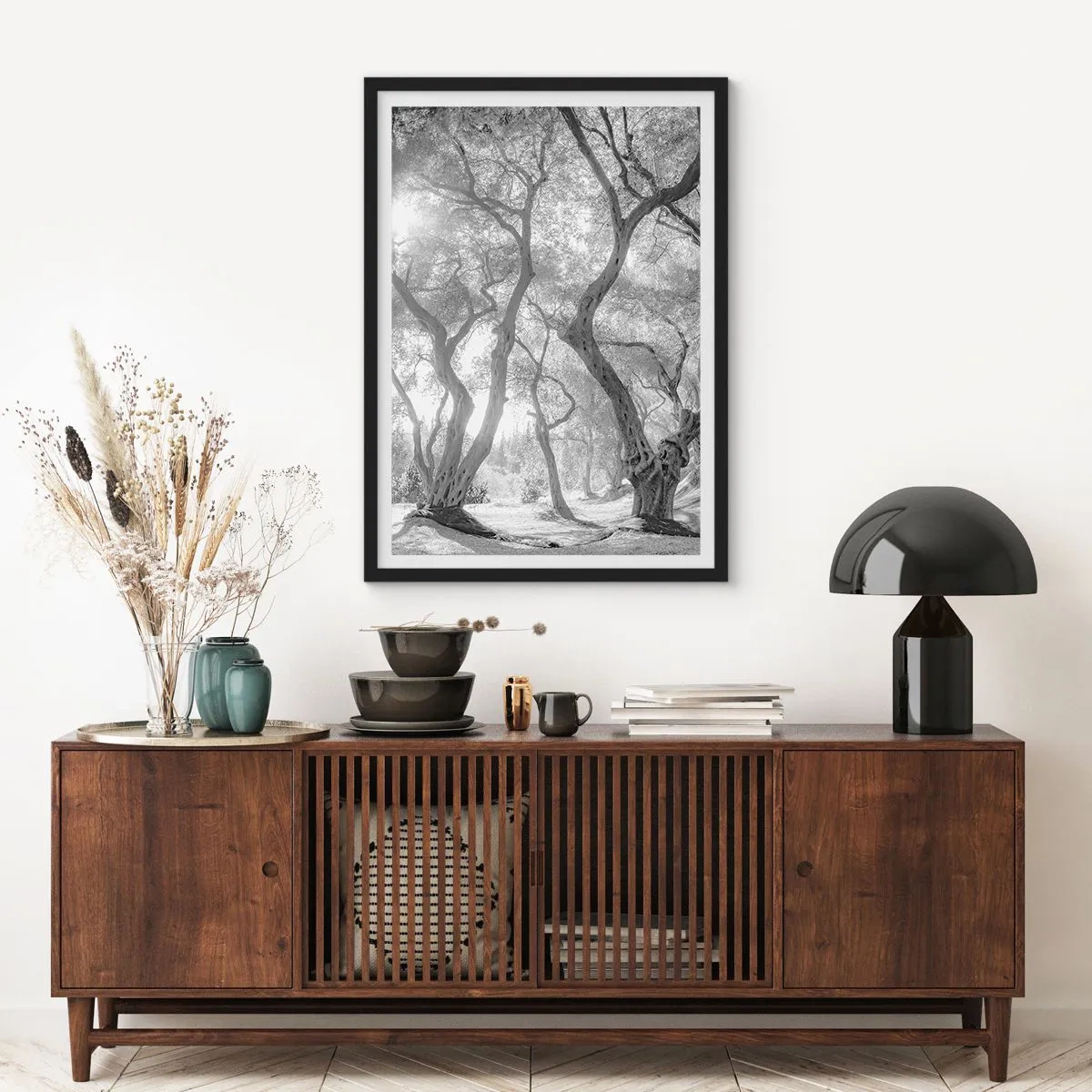 Poster in black frame - In an Olive Grove - 30x40 cm