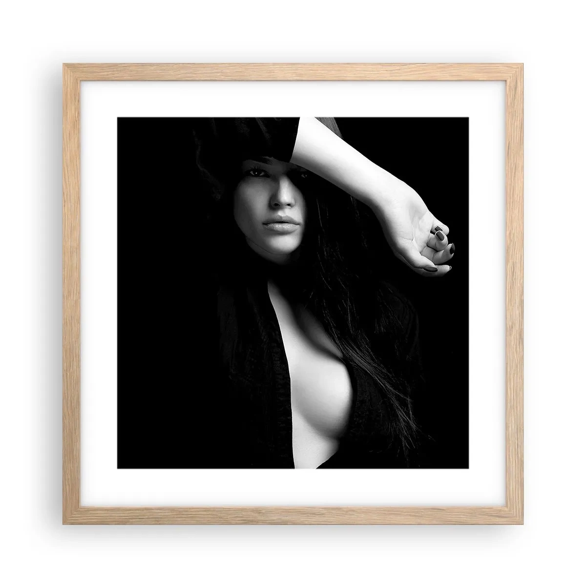 Poster in light oak frame - School of Seduction - 40x40 cm