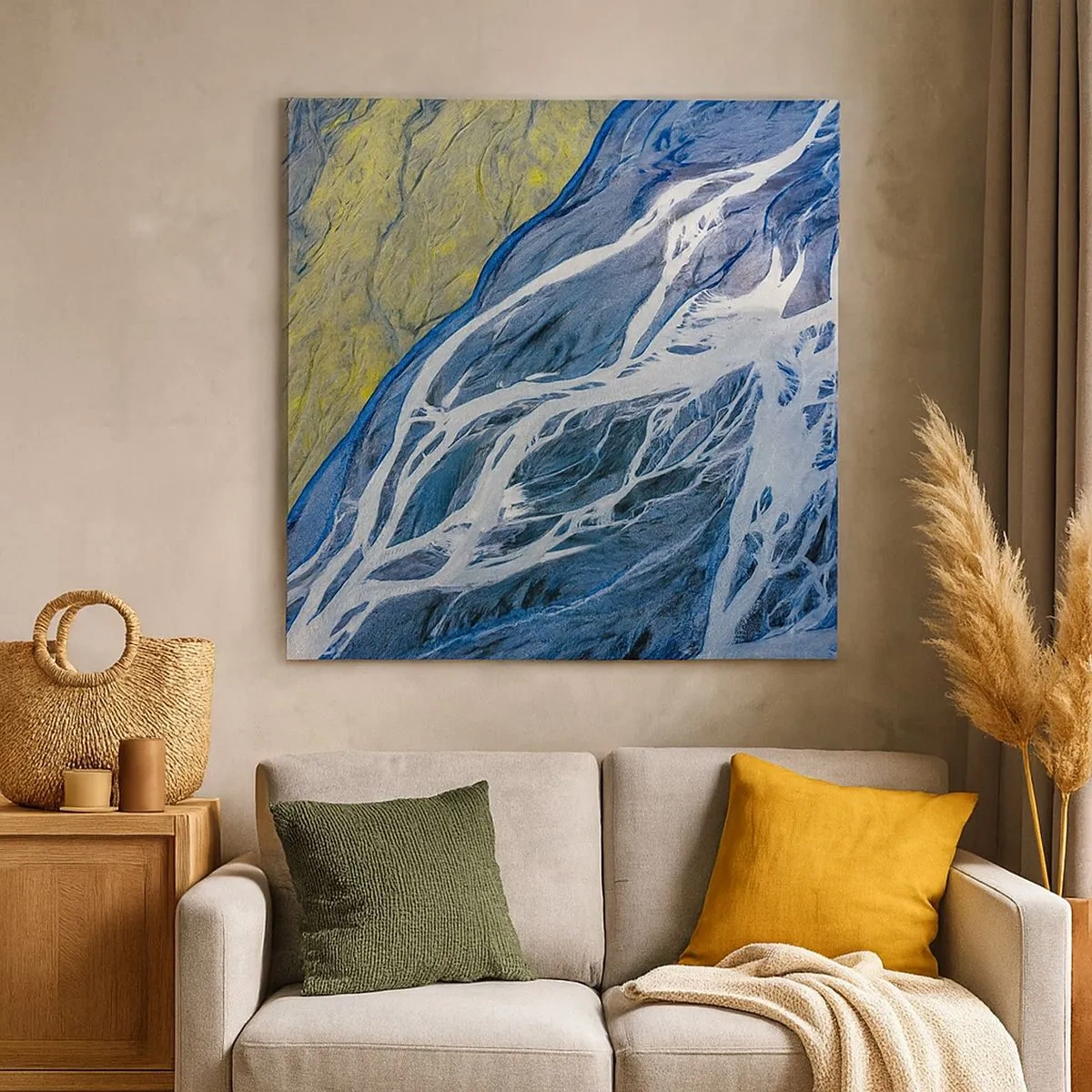 Canvas picture - Cave Paintings of Nature - 30x30 cm