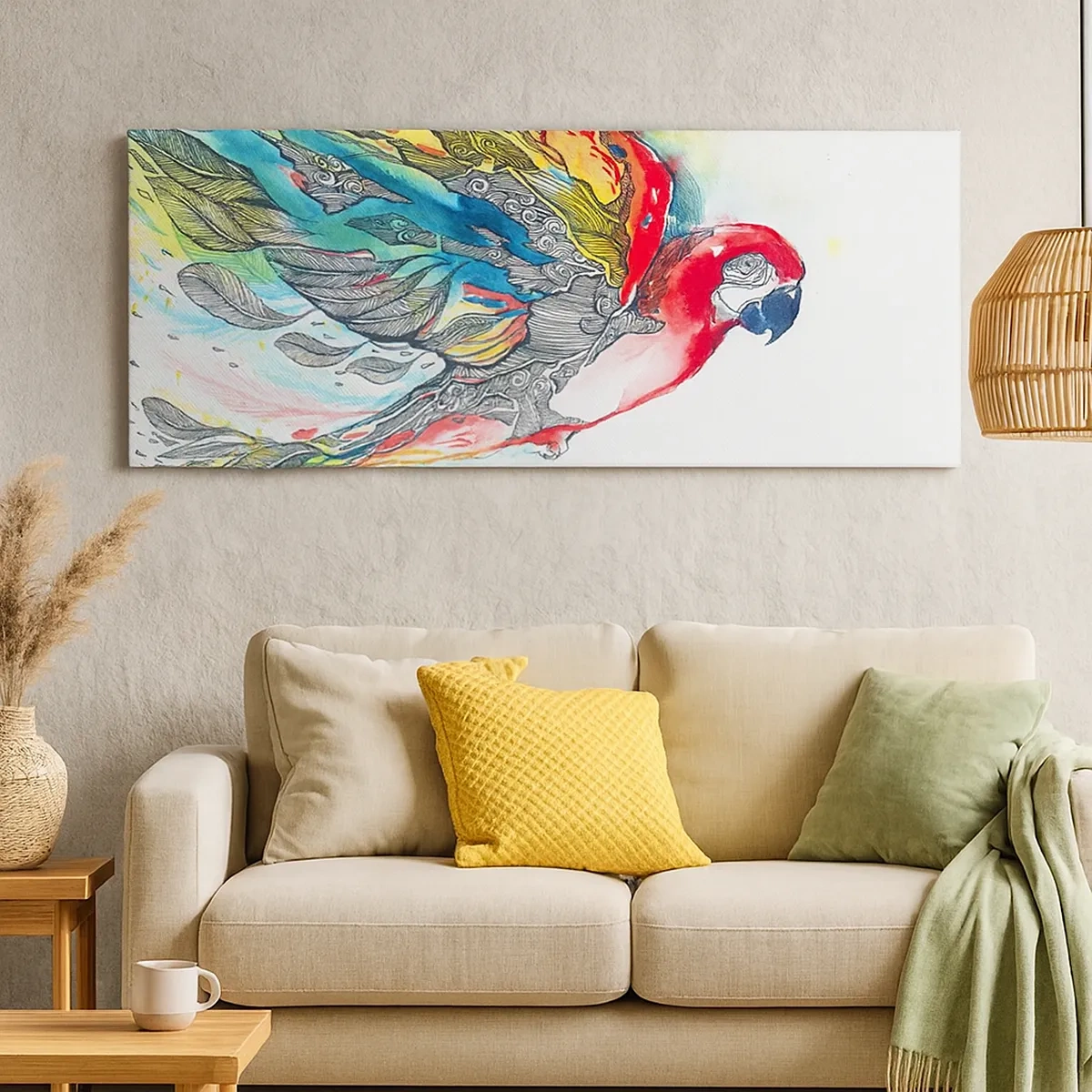 Canvas picture - Live Colourfully - 30x30 cm