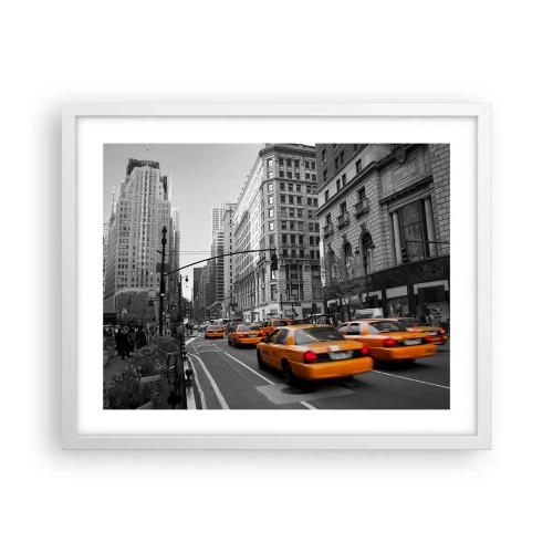Poster in white frmae - Suns of a Big City - 50x40 cm