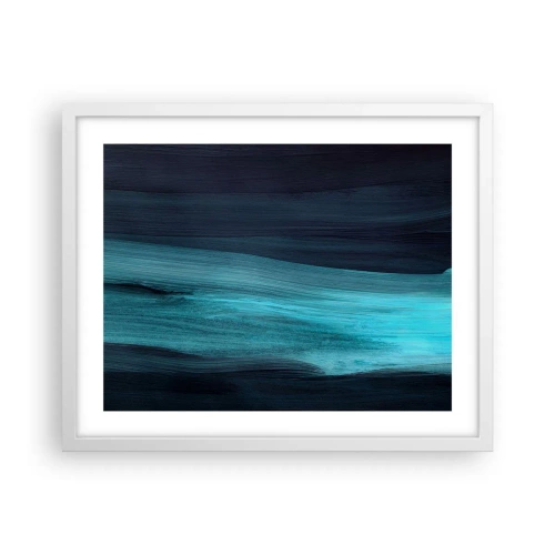 Poster in white frmae - Swim with the Flow - 50x40 cm