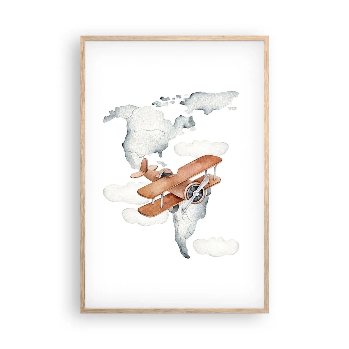 Poster in light oak frame - In a Pioneering Spirit - 61x91 cm