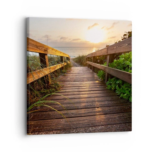 Canvas picture - Straigh to the Shore - 30x30 cm