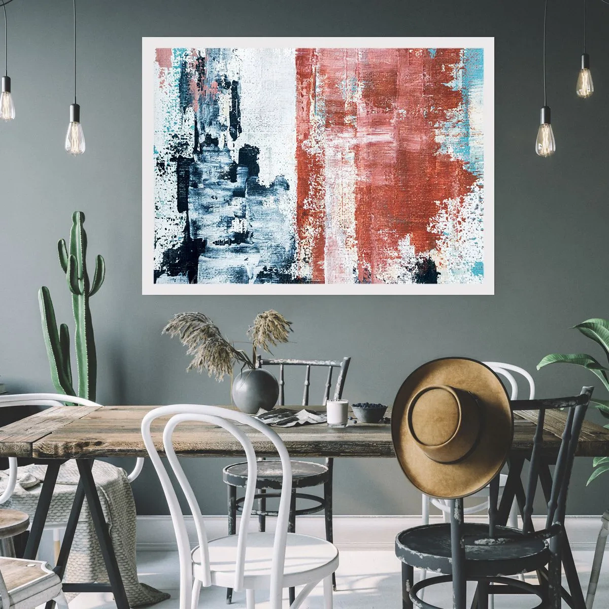 Poster - Abstract Fifty Fifty - 40x30 cm