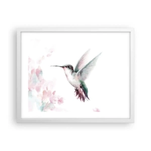 Poster in white frmae - Stopped in Flutter - 50x40 cm