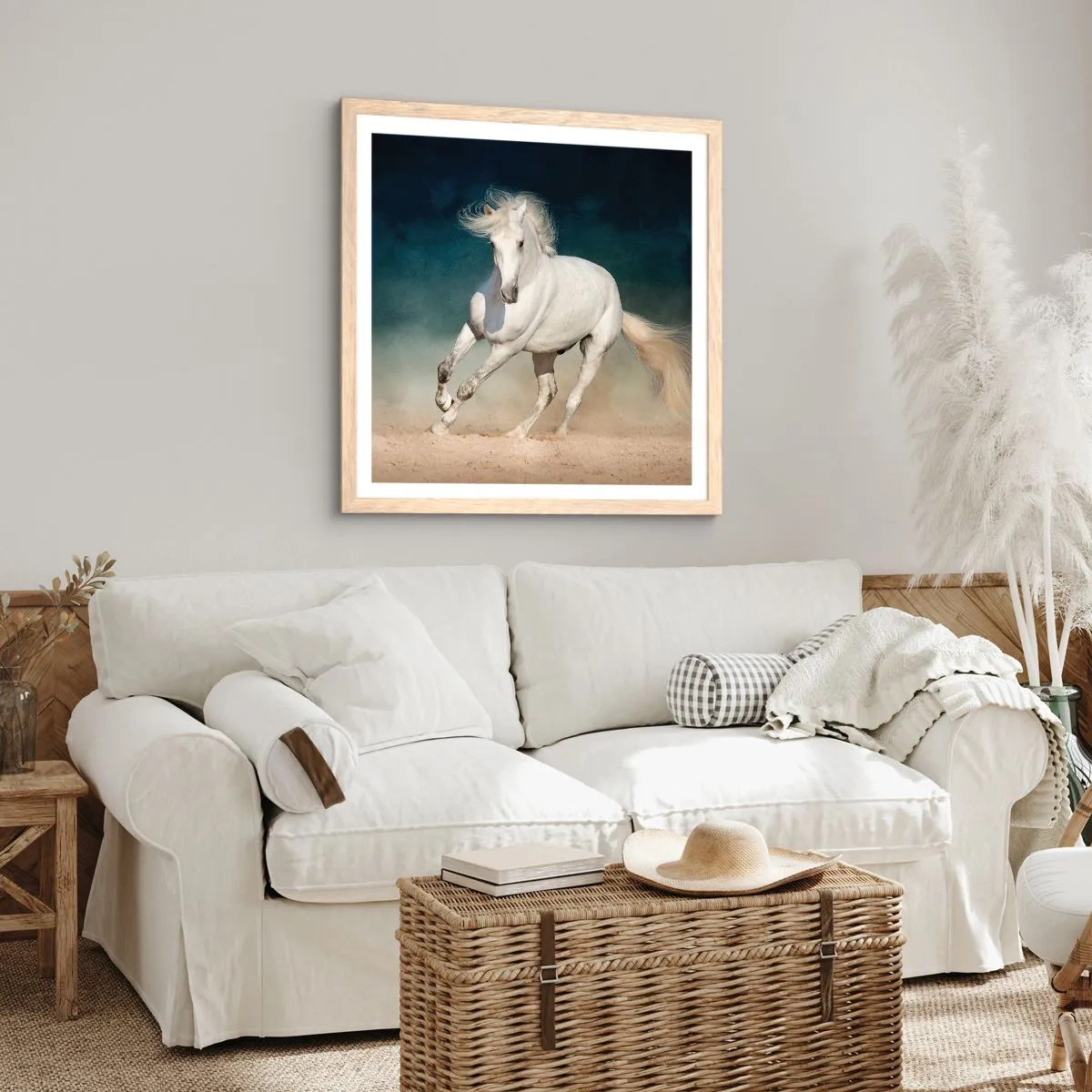 Poster in light oak frame - Freedom in a Pure State - 30x30 cm