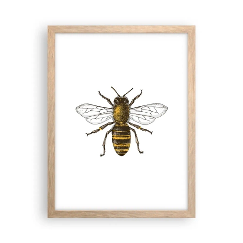 Poster in light oak frame - Beautiful and Good - 30x40 cm
