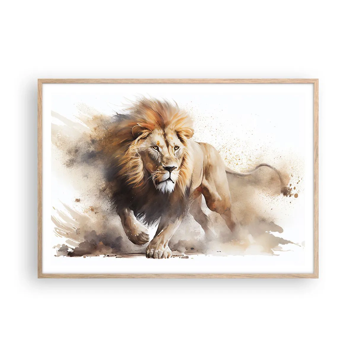Poster in light oak frame - King is on the Move - 100x70 cm