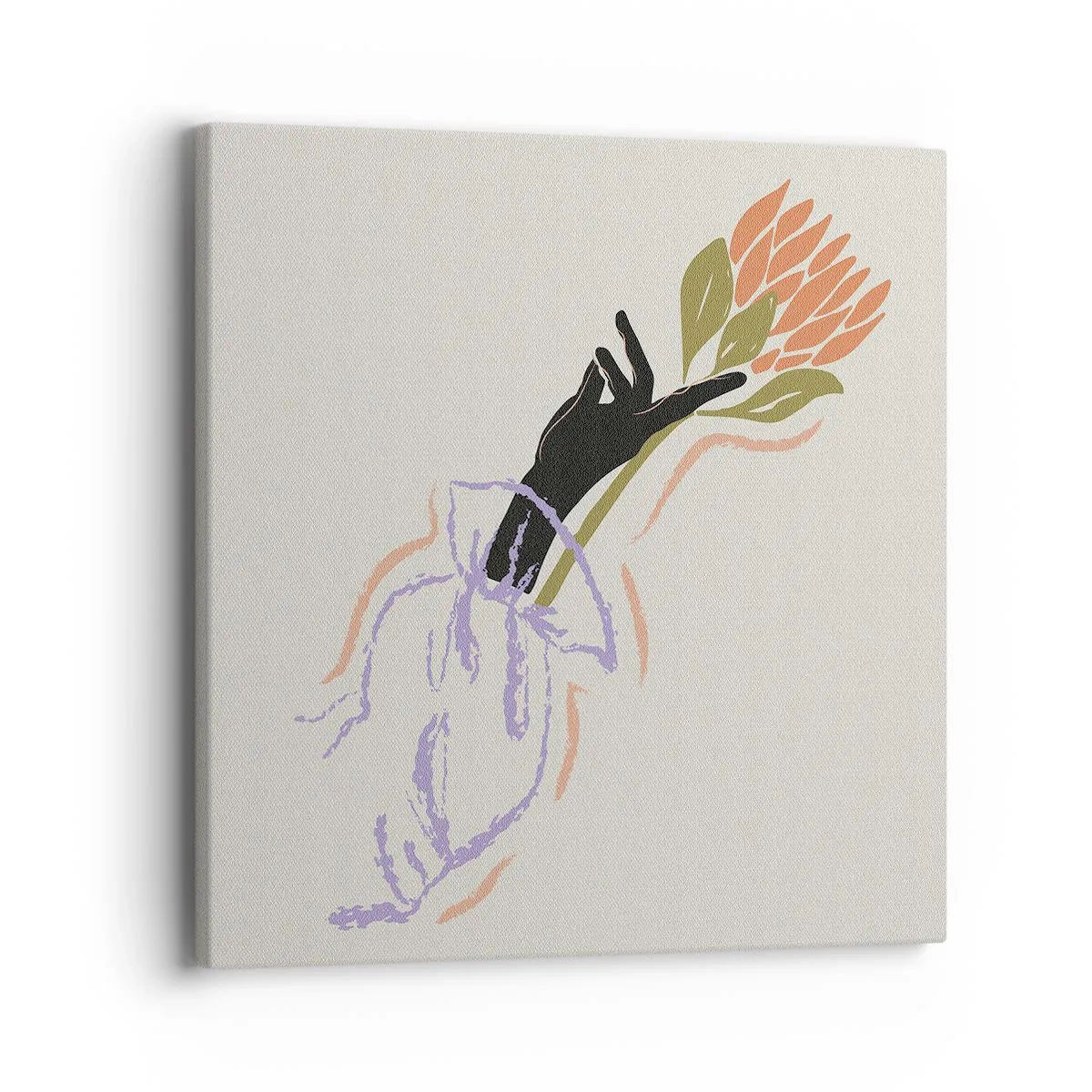 Canvas picture - Sister Touch - 40x40 cm