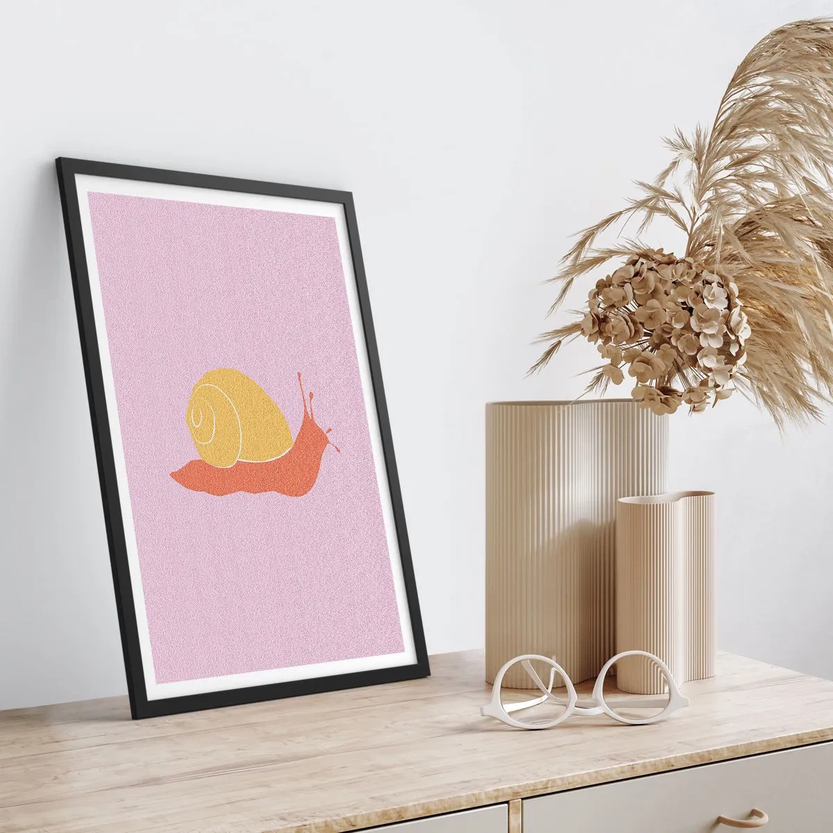 Poster in black frame - No Rush - 70x100 cm