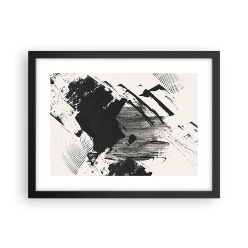 Poster in black frame - Abstract - Expression of Black - 40x30 cm
