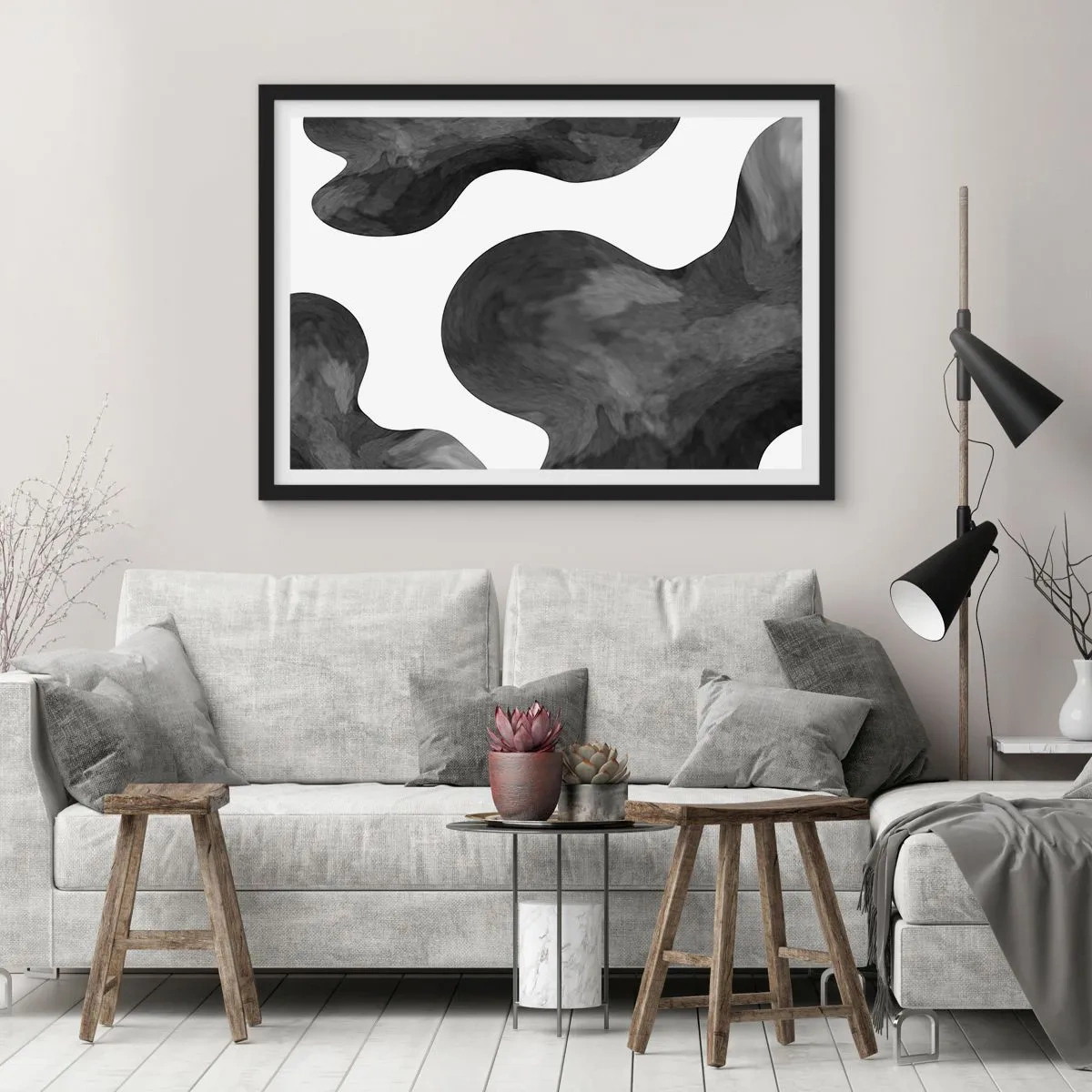 Poster in black frame - Milky Way - 50x40 cm