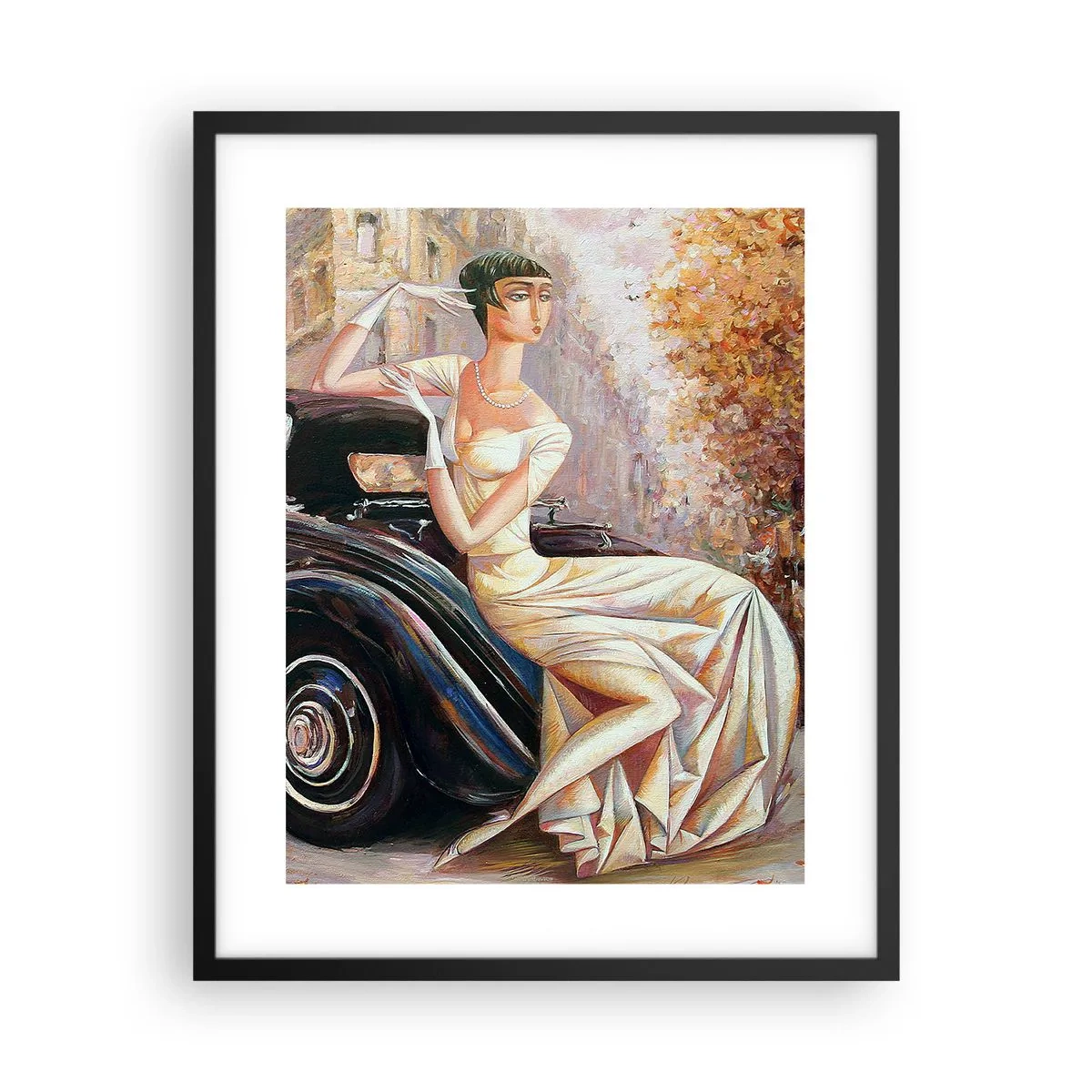 Poster in black frame - Elegance - Retro Style - 40x50 cm