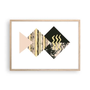 Poster in light oak frame - Not So Straightforward - 70x50 cm