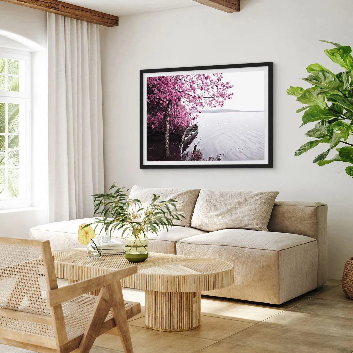 Poster in black frame - In Pink Silence - 100x70 cm