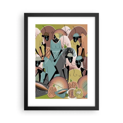 Poster in black frame - Big Holiday Is Coming - 30x40 cm