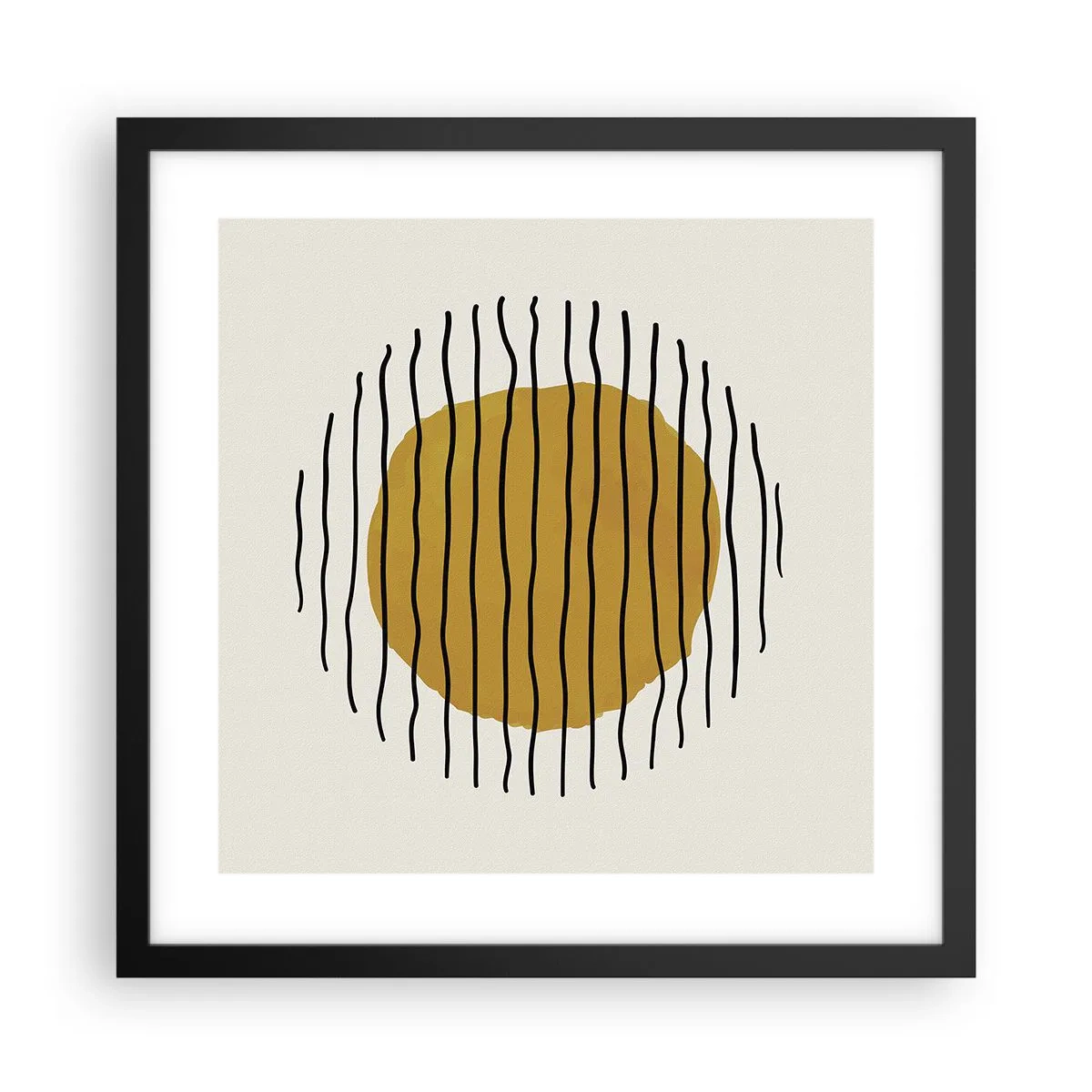 Poster in black frame - Abstract Shivering from Heat - 40x40 cm