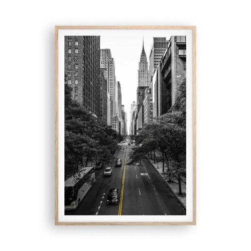 Poster in light oak frame - Morning in New York - 70x100 cm