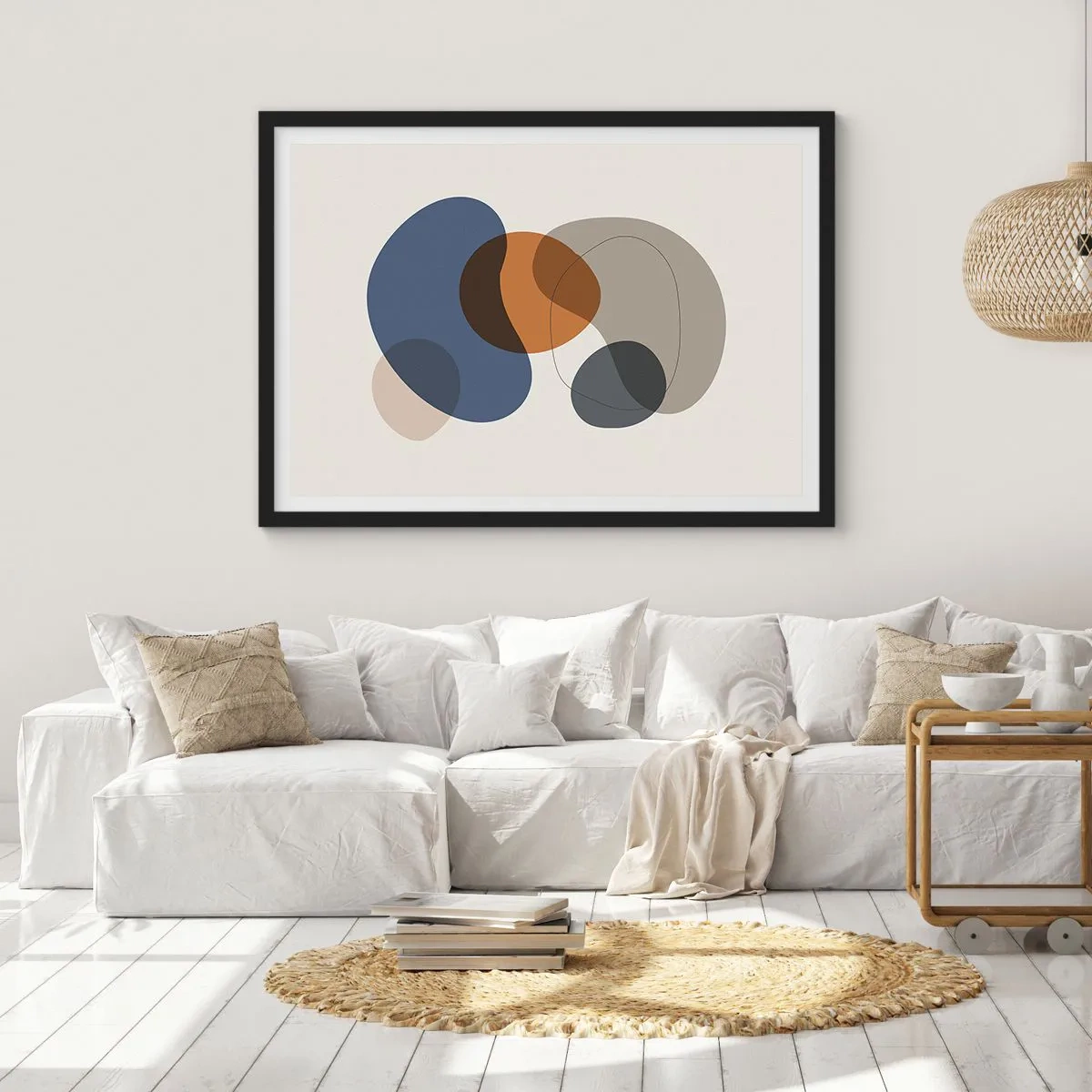 Poster in black frame - Drops of Colours - 70x50 cm