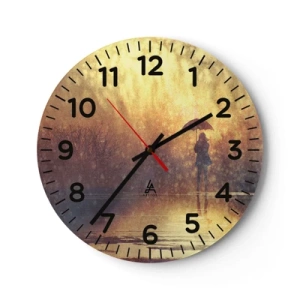 Wall clock - Clock on glass - I Think Someone Is Watching Me - 40x40 cm