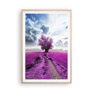 Poster in light oak frame - Heathland Charm - 61x91 cm