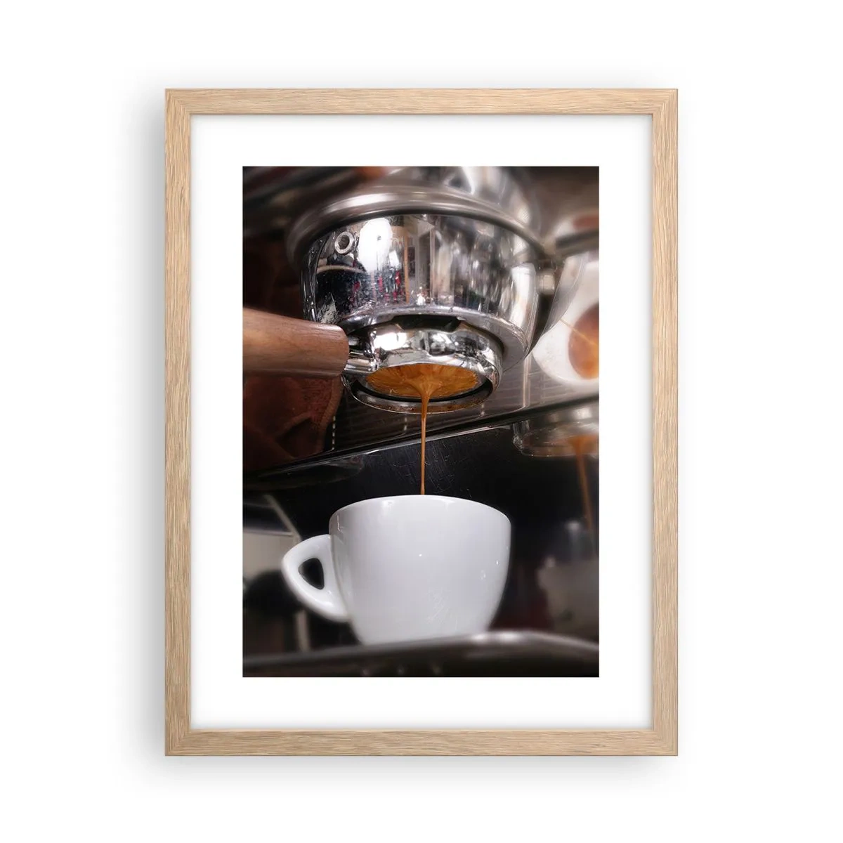 Poster in light oak frame - Good Moment of the Day - 30x40 cm