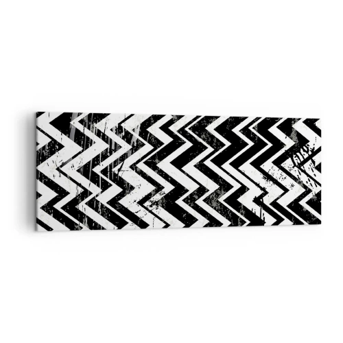 Canvas picture - Zig-White Zag-Black - 140x50 cm