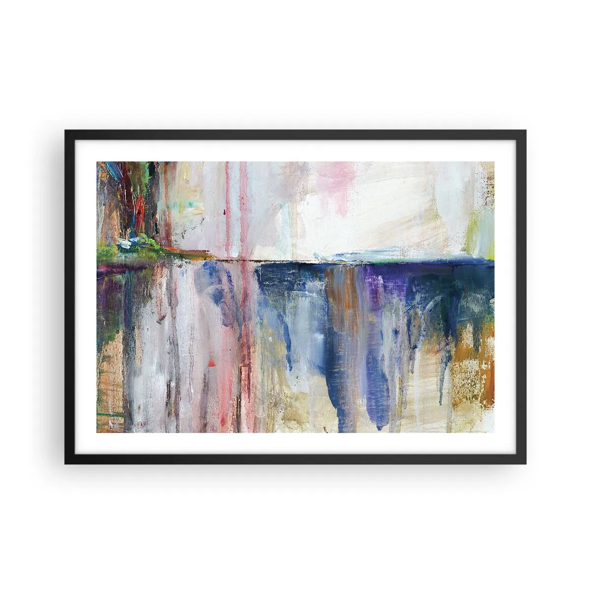 Poster in black frame - Colourful Impressions an Associations - 70x50 cm
