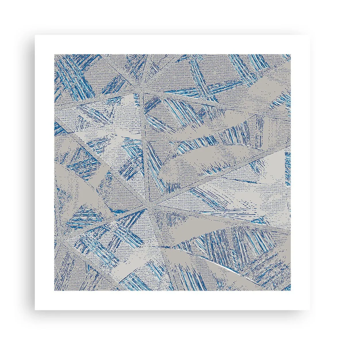 Poster - In Blue and Grey Maze - 50x50 cm