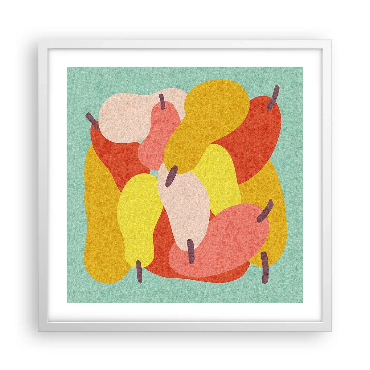 Poster in white frmae - Try Summer Sun - 50x50 cm