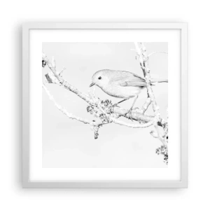 Poster in white frmae - Winter Morning - 40x40 cm