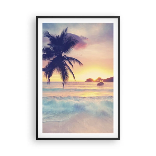 Poster in black frame - Evening in a Bay - 61x91 cm