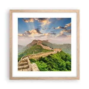 Poster in light oak frame - Neverending Grandeur - 40x40 cm