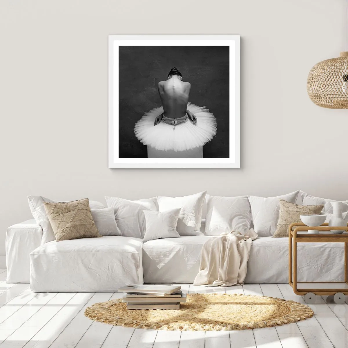 Poster in white frmae - It Is Blossoming - 40x40 cm