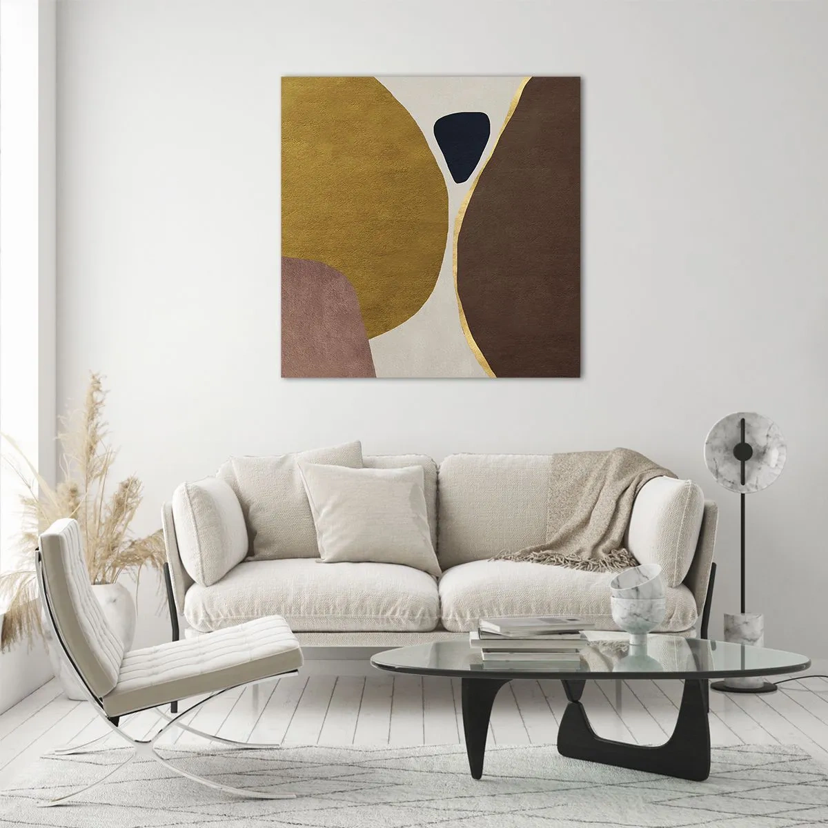 Glass picture - Abstract - Place in sSace - 30x30 cm