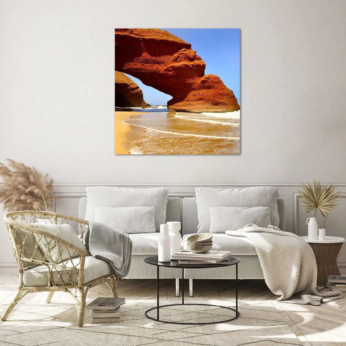 Glass picture - Water and Wind through Thousands of Years - 40x40 cm