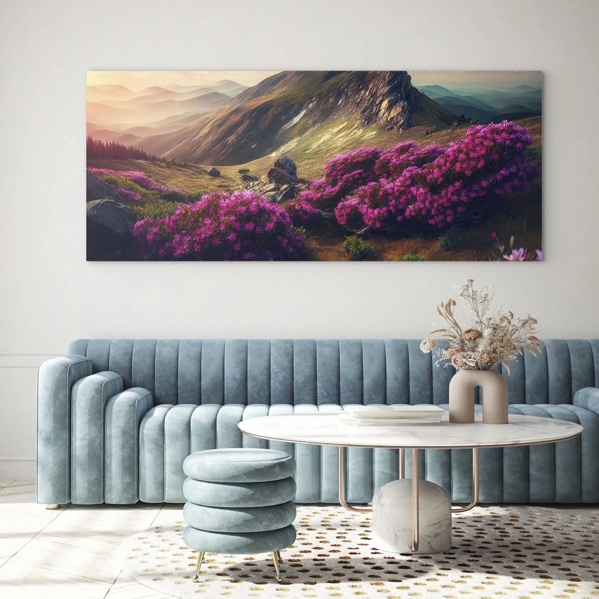 Glass picture - Summer in the Mountains - 120x50 cm