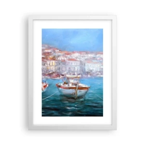 Poster in white frmae - Italian Bay - 30x40 cm