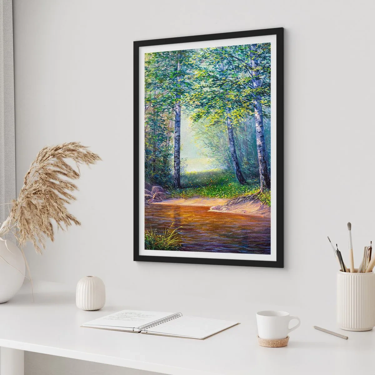Poster in black frame - Idyllic Scenery - 40x50 cm
