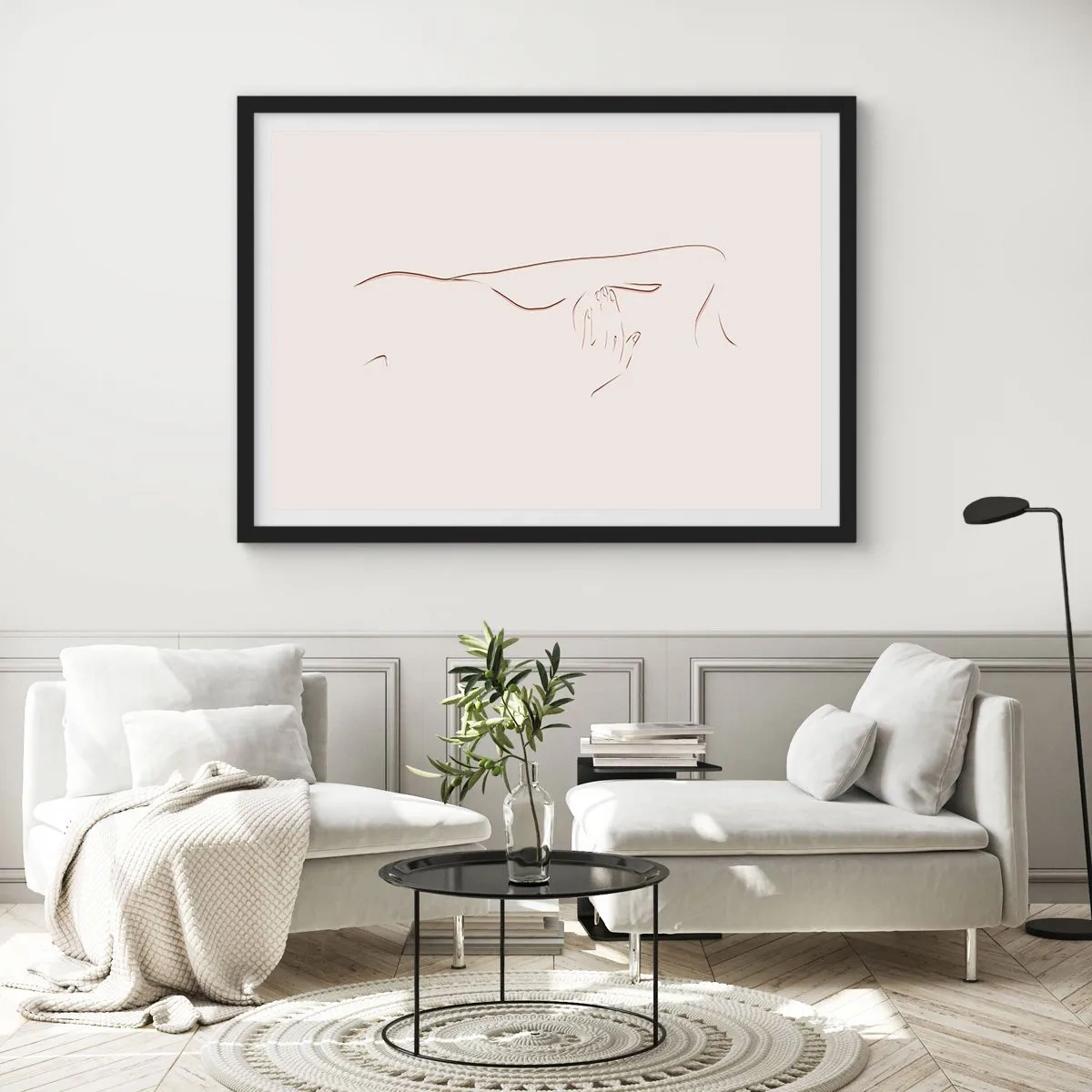 Poster in black frame - Shape of Desire - 100x70 cm
