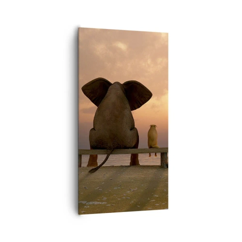 Canvas picture - It Feels Good to Be Quiet Together - 65x120 cm