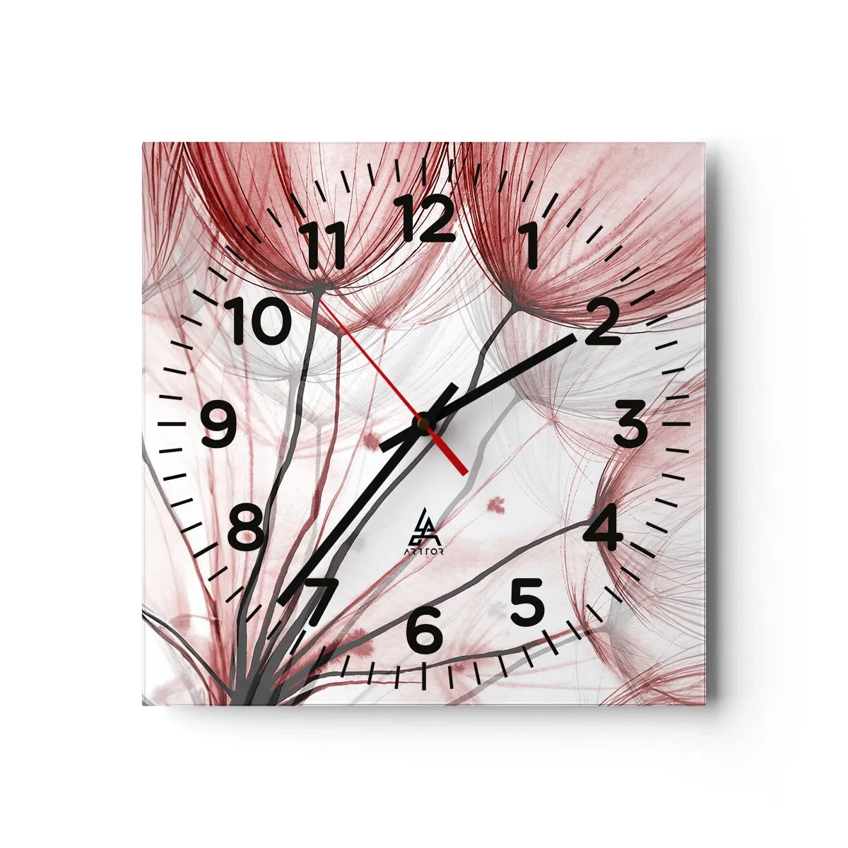 Wall clock - Clock on glass - Before Takeoff - 30x30 cm