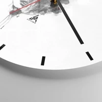 Clock face with lines
