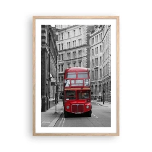 Poster in light oak frame - Routine Doesn't Have to Be Grey - 50x70 cm