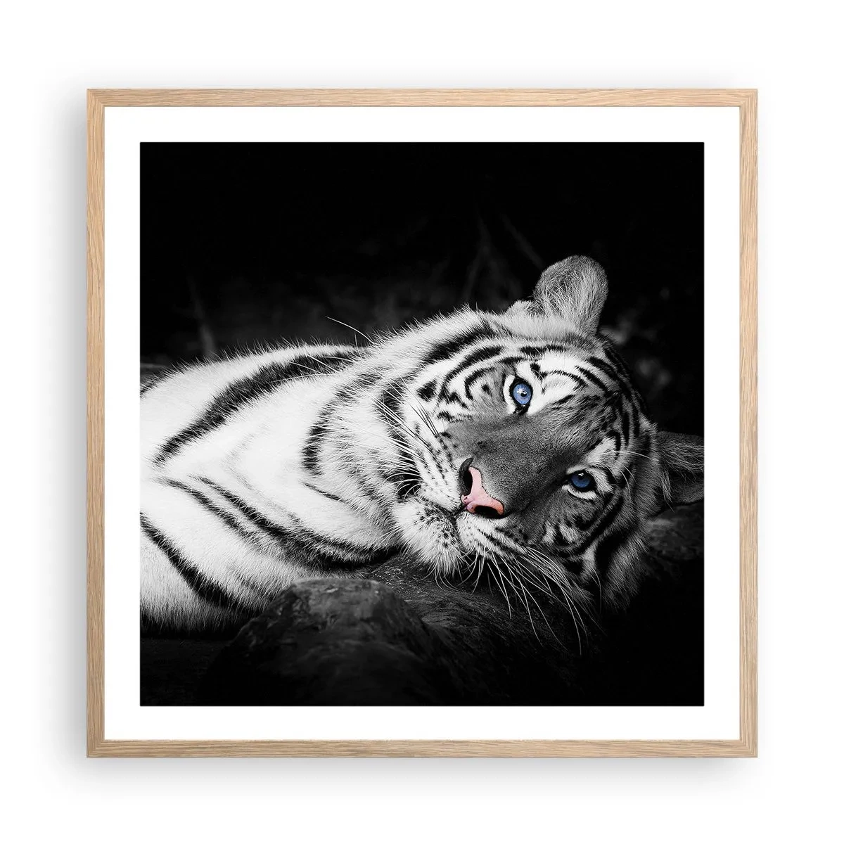 Poster in light oak frame - Wilderness and Calm - 60x60 cm