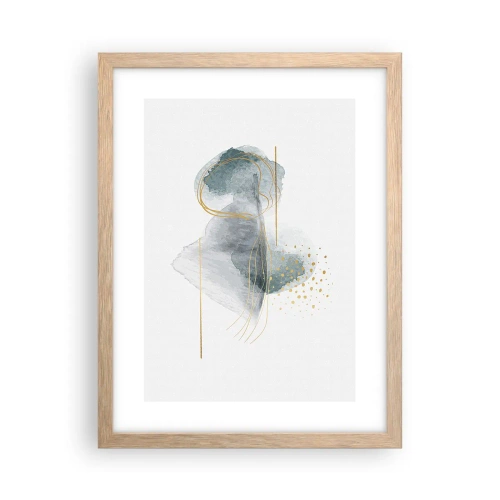 Poster in light oak frame - On the Relationships of Grey and Gold - 30x40 cm