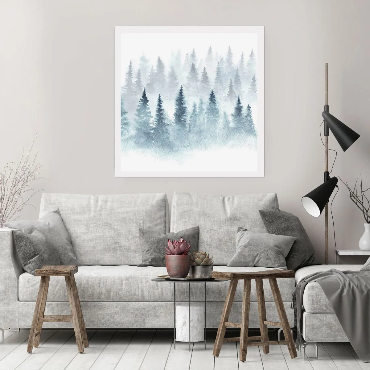 Poster - Wrapped up in a Fog - 30x30 cm