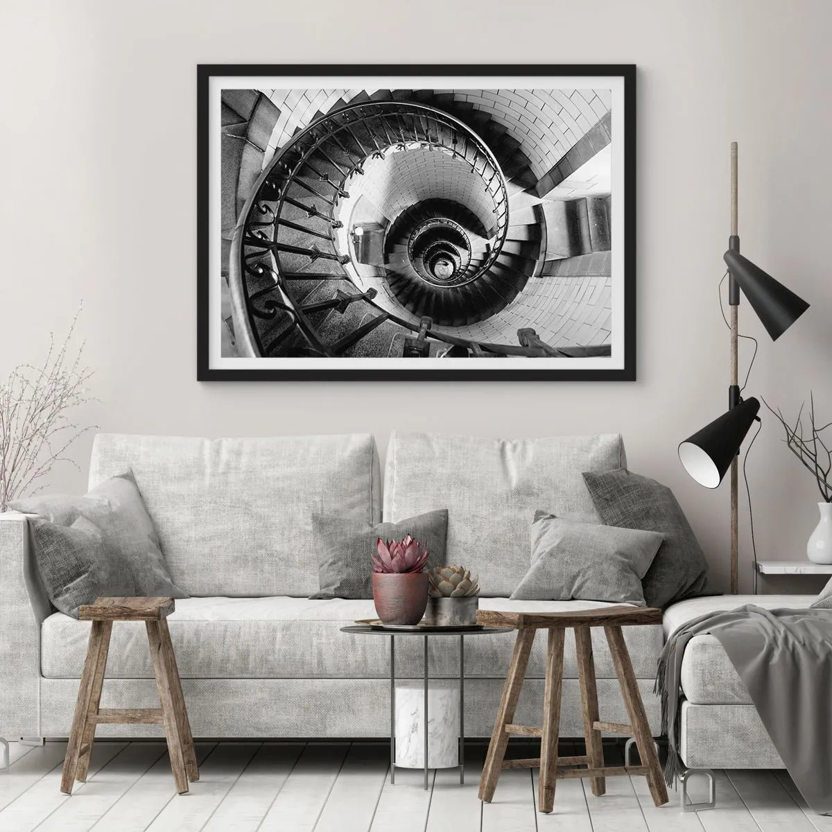 Poster in black frame - Up and Upwards  - 50x40 cm