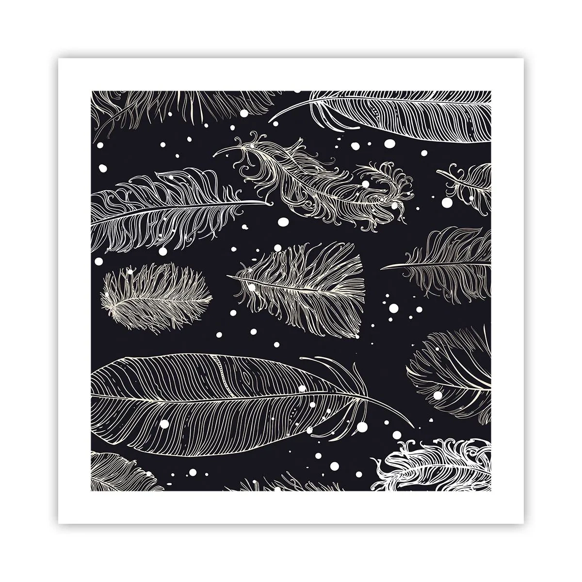 Poster - Feathery Lace - 50x50 cm